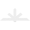 Ekena Millwork Kennewick Architectural Grade PVC Gable Bracket, 72"W x 30"H x 2"D x 6"F, 10/12 Pitch GBP072X30X0206KEN00 - alternate 3